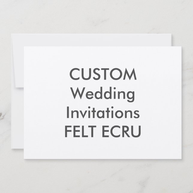 ENVOYÉ ECRU 7" x 5" Invitations de mariage (Devant)
