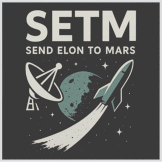 Envoyer Elon à Mars SETI Parody Funny Sticker