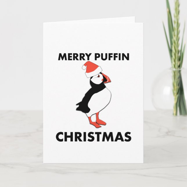 Envoyer Joyeux Puffin Cartes de Noël cette fête (Devant)