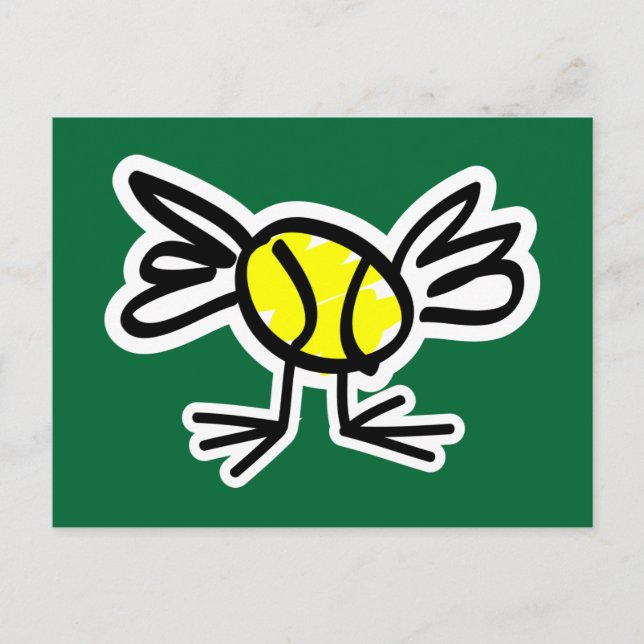 Envoyer une carte postale de tennis par courrier (Devant)