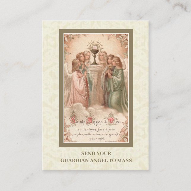 Envoyer votre ange gardien à la carte Sainte de ma (Devant)