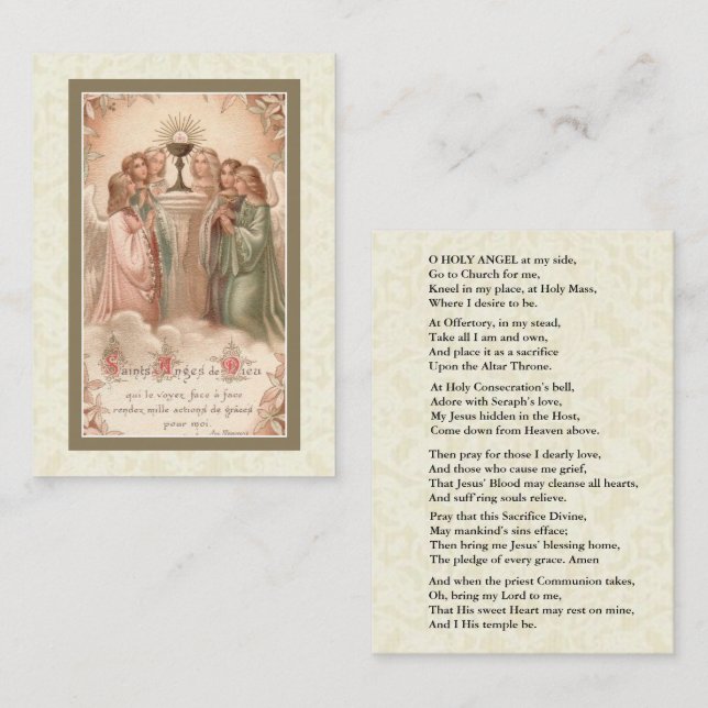 Envoyer votre ange gardien à la carte Sainte de ma (Devant / Derrière)