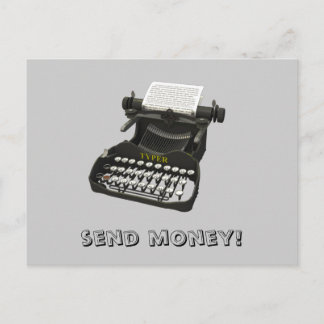 Envoyez de l'argent ! Carte postale