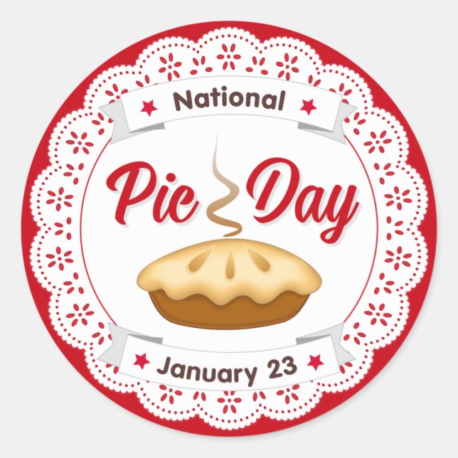 Envoyez un peu de tarte avec des Stickers de jour  (Devant)