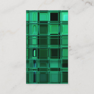 Envy Green Pattern Mosaic Tile Art Business Card