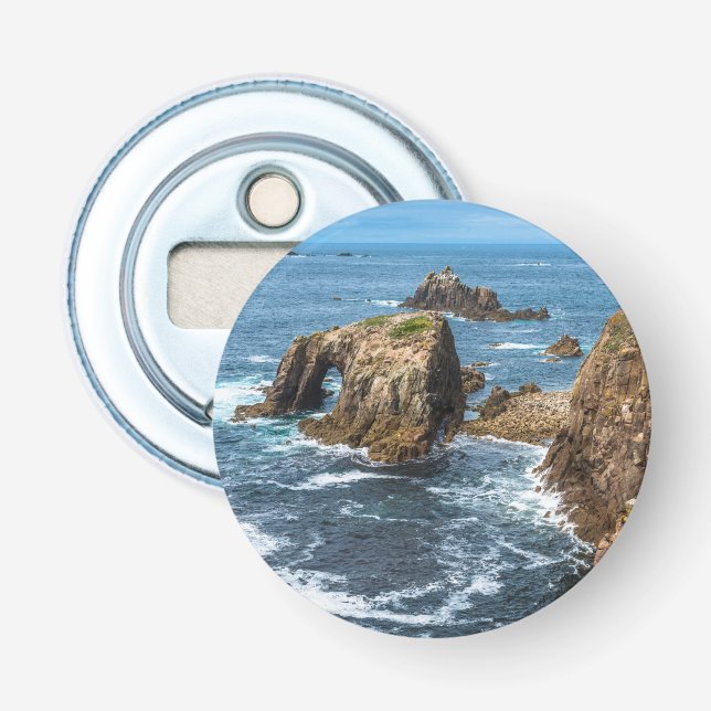 Enys Dodnan and Armed Knight Lands End Cornwall Bottle Opener (Front)