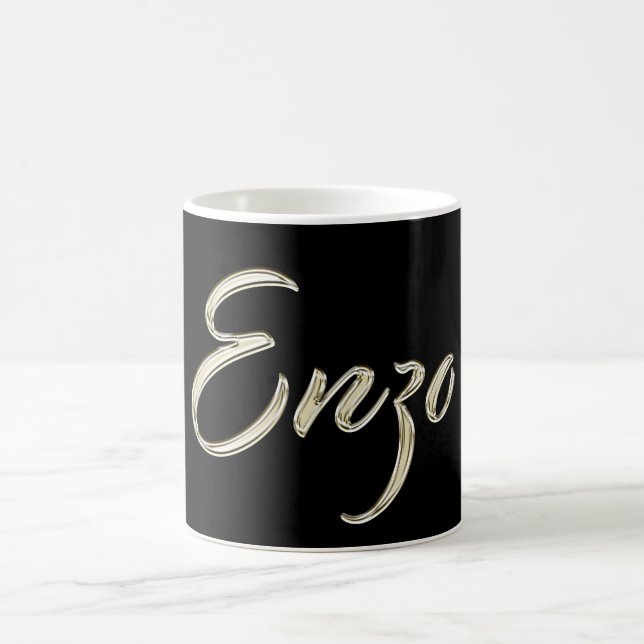 Enzo Name whitegold Tasse Teetasse Coffee Mug (Center)