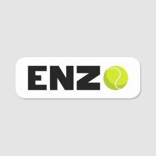 Enzo Tennis Name Tag