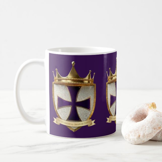 EOC Priest Crest design coffee mug / cup (With Donut)