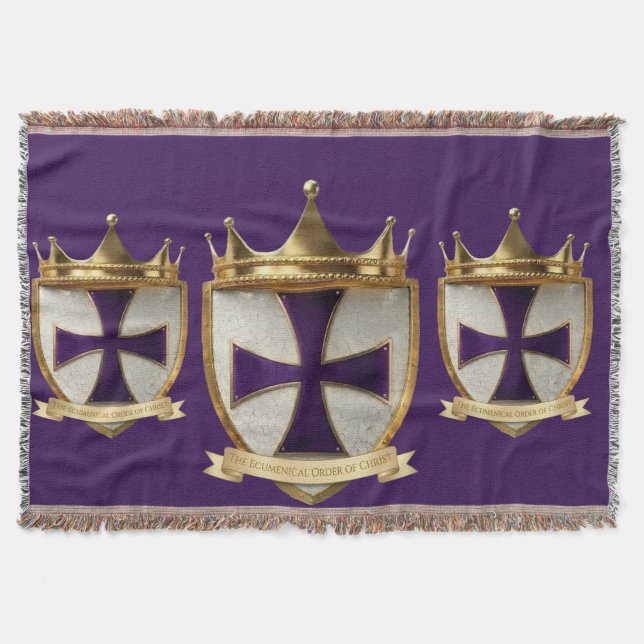 EOC Priest Crest design purple  Throw Blanket (Front)