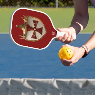 EOC RED RayEl Crest design  Pickleball Paddle