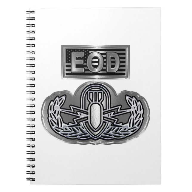 EOD Explosive Ordnance Disposal  Notebook (Front)