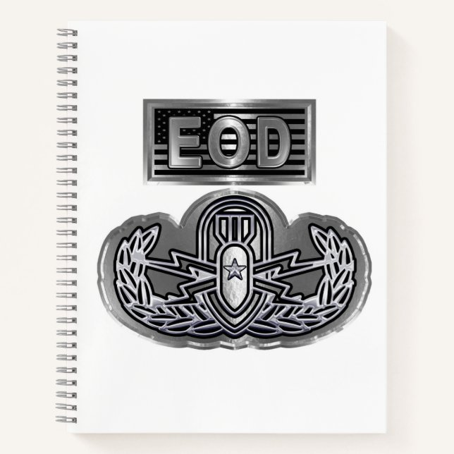 EOD Explosive Ordnance Disposal  Notebook (Front)