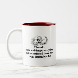 EOD fear and dander scrab Two-Tone Coffee Mug