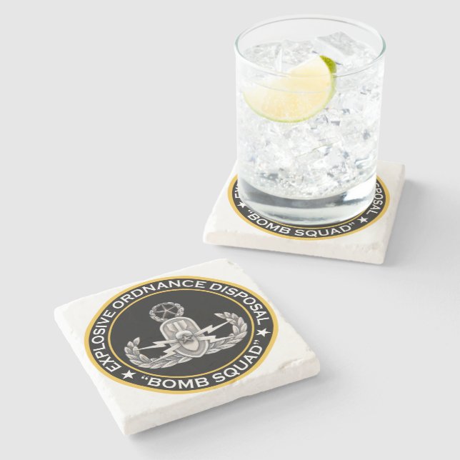 EOD Master Bomb Squad Stone Coaster (Side)