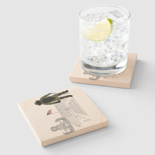 EOD Master Memorial Bomb Suituit Stone Coaster