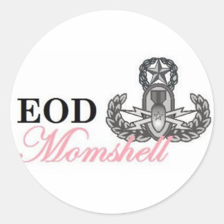 eod master momshell classic round sticker