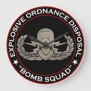 EOD Senior "Bomb Squad" Large Clock