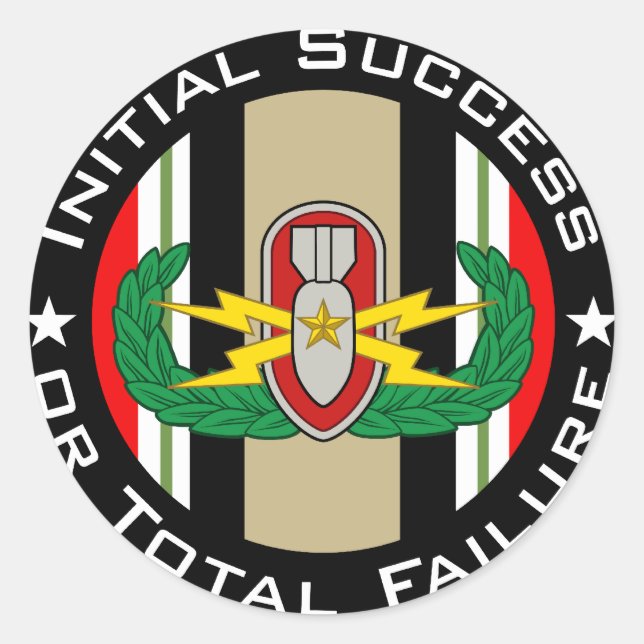 EOD Senior in colour OIF ISoTF Classic Round Sticker (Front)