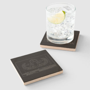 EOD Technical Drawing Stone Coaster