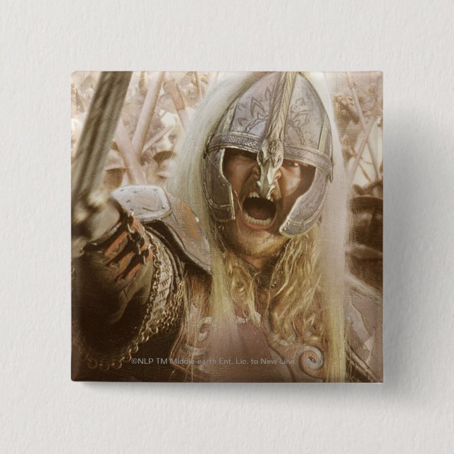 Eomer with Helmet 2 Inch Square Button (Front)