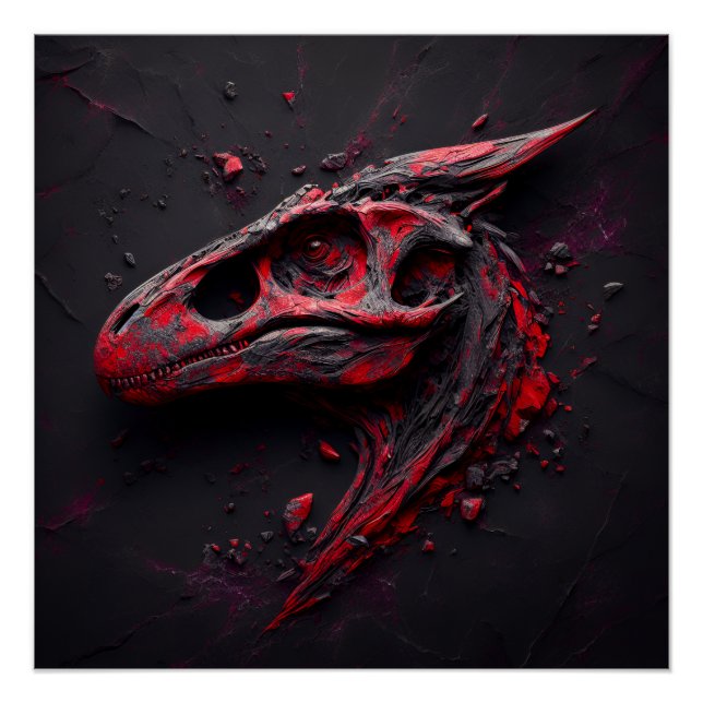 Eons in Crimson Charcoal - The Genius Of The AI Poster (Front)