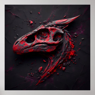 Eons in Crimson Charcoal - The Genius Of The AI Poster