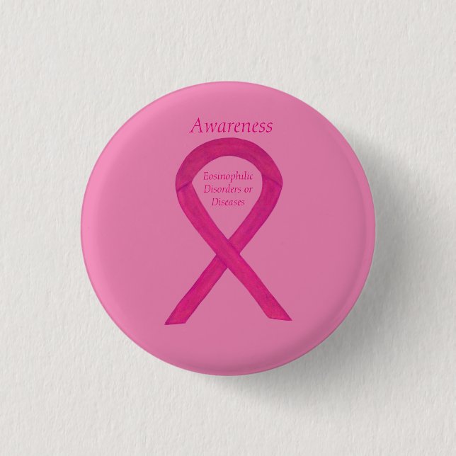 Eosinophilic Diseases Awareness Ribbon Pin Buttons (Front)