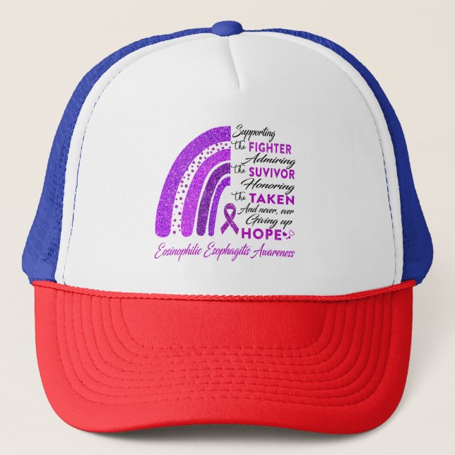 Eosinophilic Esophagitis Warrior Supporting Fight Trucker Hat (Front)