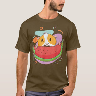 Eotic Fruit Lover Funny Guinea Pig Tropical Waterm T-Shirt