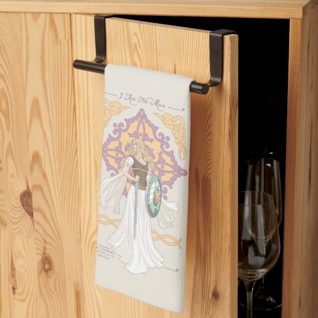 Éowyn "I Am No Man" Battle-Ready Graphic Kitchen Towel (Thirds Fold)