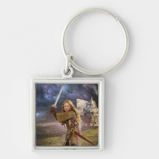 Eowyn Raises Sword Keychain (Front)
