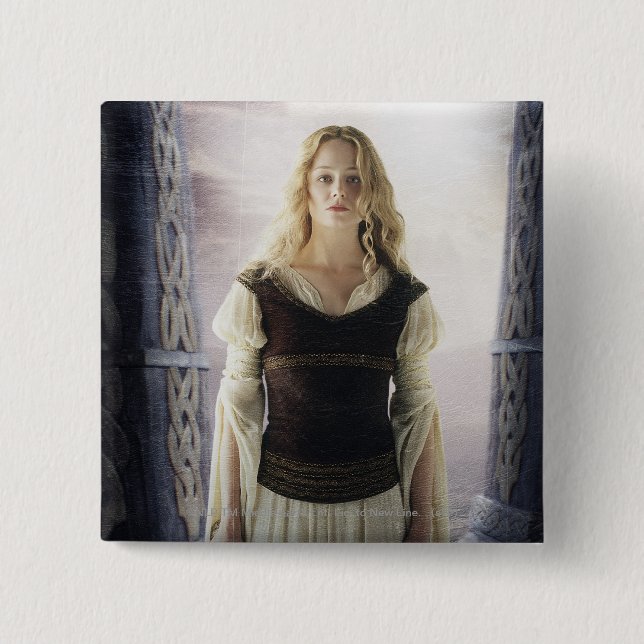 Eowyn with sword 2 inch square button (Front)
