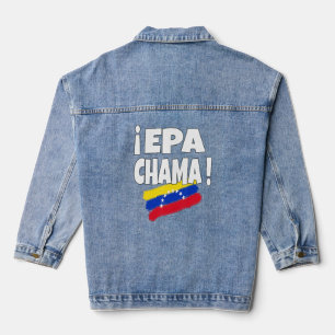 Epa Chama Venezuela Flag Flannel Venezuela Denim Jacket
