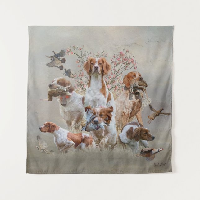 Epagneul Breton, Brittany Spaniel Tapestry (Front)
