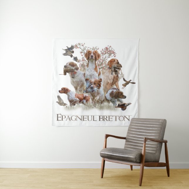 Epagneul Breton, Brittany Spaniel Tapestry (In Situ)