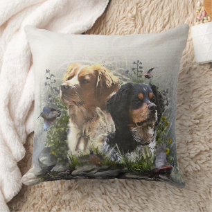 Epagneul Breton, Brittany Spaniel   Throw Pillow