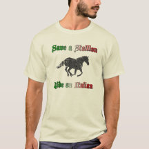 Épargnez un étalon, montez un Italien T-Shirt pour