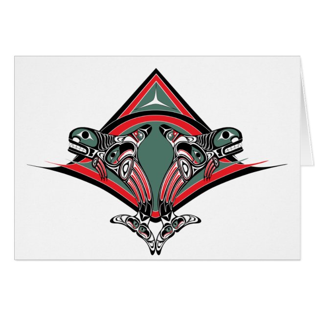 Épaulard et Eagle de Tlingit (Devant horizontal)