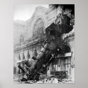 Épave De Train À Montparnasse 1895 Affiche