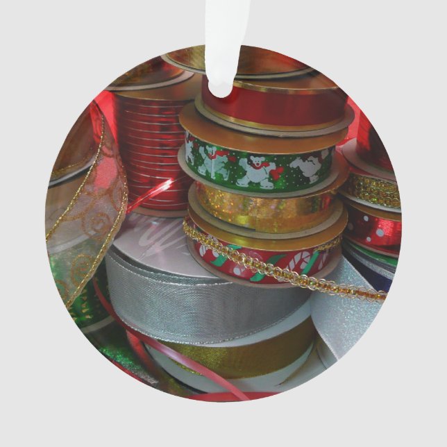 Épaves de Noël Ruban Holiday Rouge et or (devant)