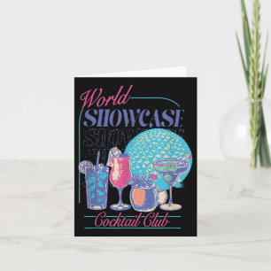 Epcot Drinking World Showcase Tail Club Drinking T Card