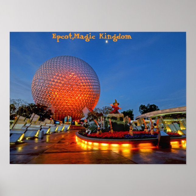 Epcot, Magic Kingdom, Florida Poster (Front)
