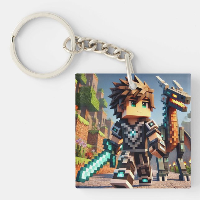 Épée diamantée de Dragon foncé de style Blocs (Devant)