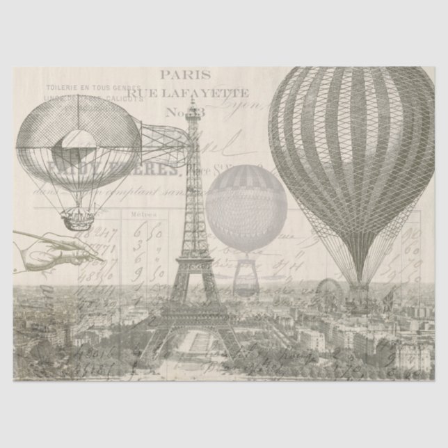 Ephemera Balloon Decoupage Tissue Paper (Front)