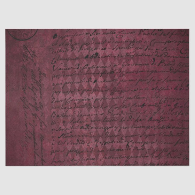 Ephemera Burgundy Paper Series Design 7 (Front)