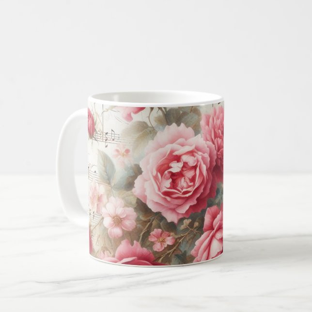 Ephemera cluster Roses Classic coffee Mug (Front Left)