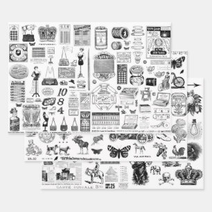 Ephemera Coller des feuilles de papier pour découp