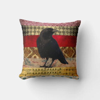 Ephemera Crow Throw Pillow