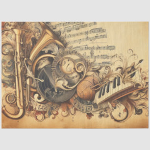 Ephemera Decoupage Furniture Scrapbooking Music Tissue Paper